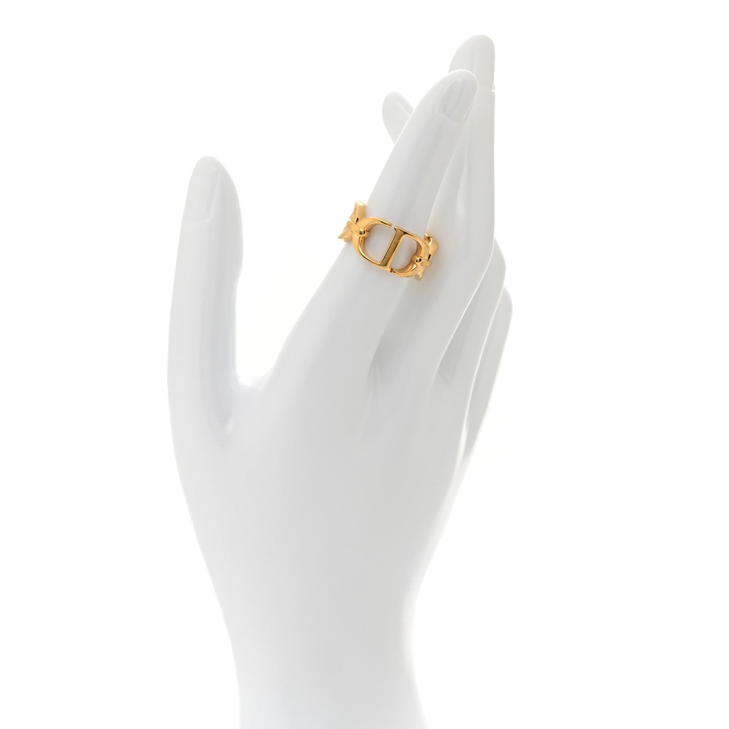 Christian Dior Metal CD Ring L 52 6 Gold 2 of 6