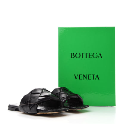 Bottega Veneta Nappa Maxi Intrecciato Lido Flat Sandals 38 Black 9 of 9