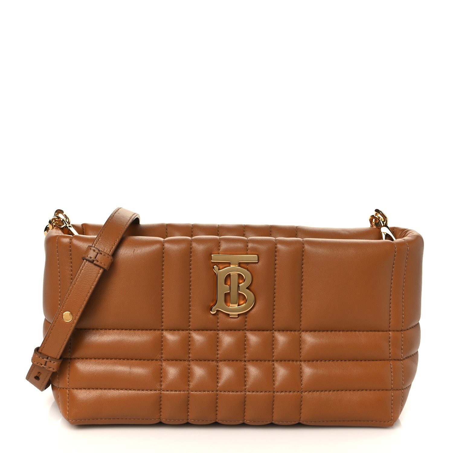 Burberry Lambskin Quilted Small Soft Lola Bag Maple Brown 1 of 8