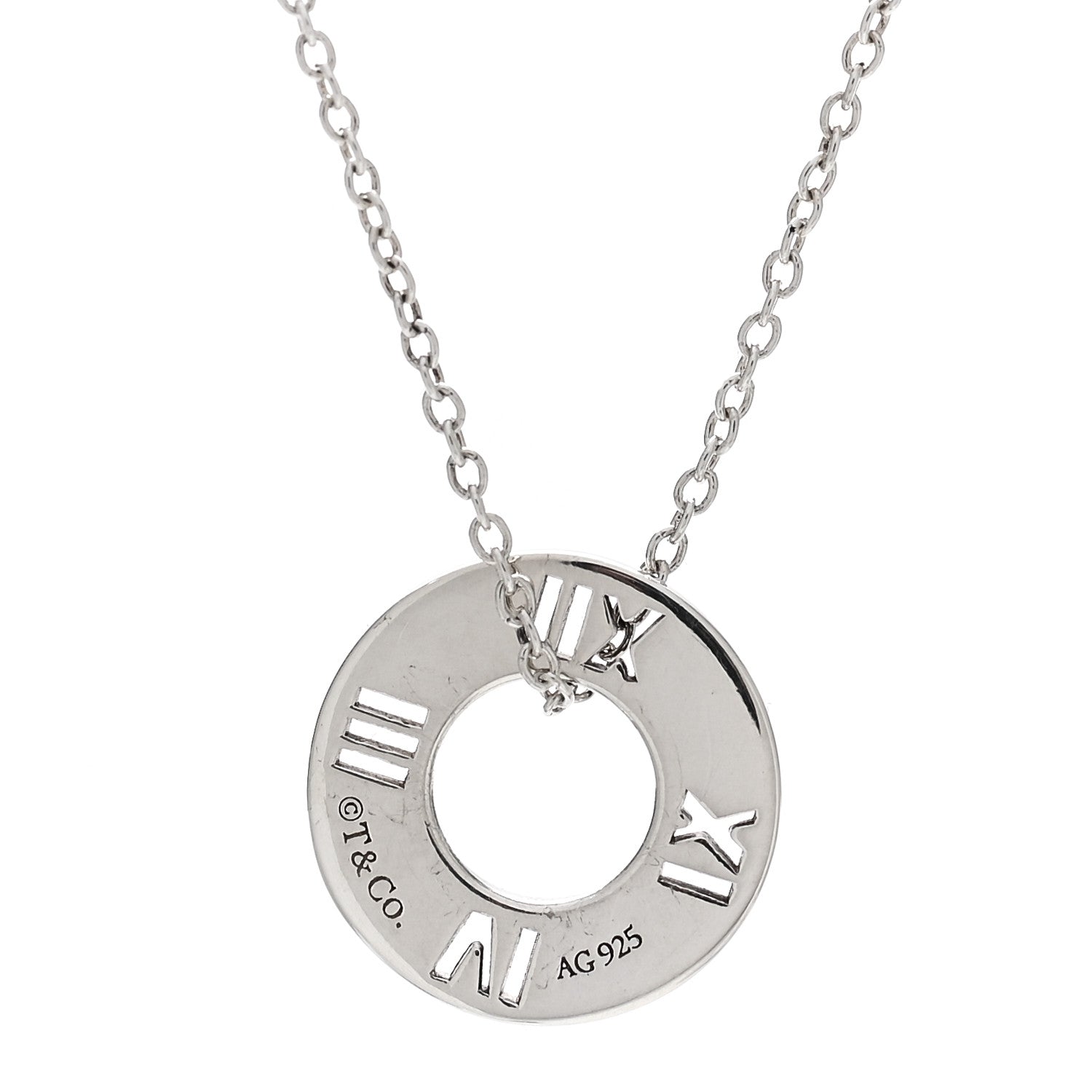 Tiffany Sterling Silver Atlas Pendant Necklace 4 of 4