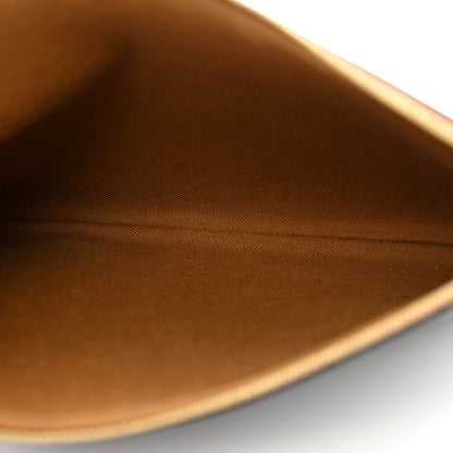 Celine Triomphe Canvas Lambskin Small Pouch Tan 5 of 10