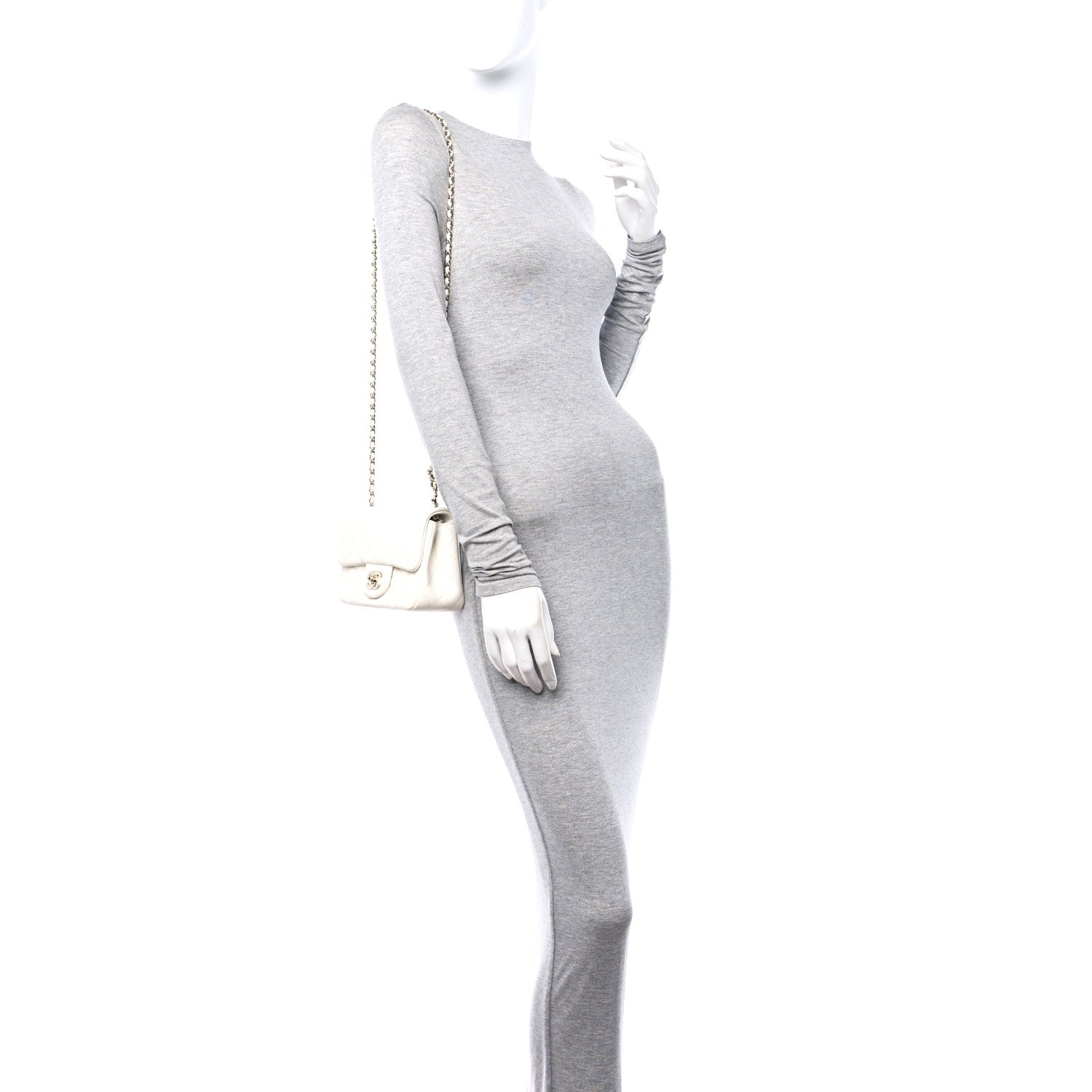 Chanel Lambskin Quilted Enamel Mini Pearl Crush Flap White 2 of 11