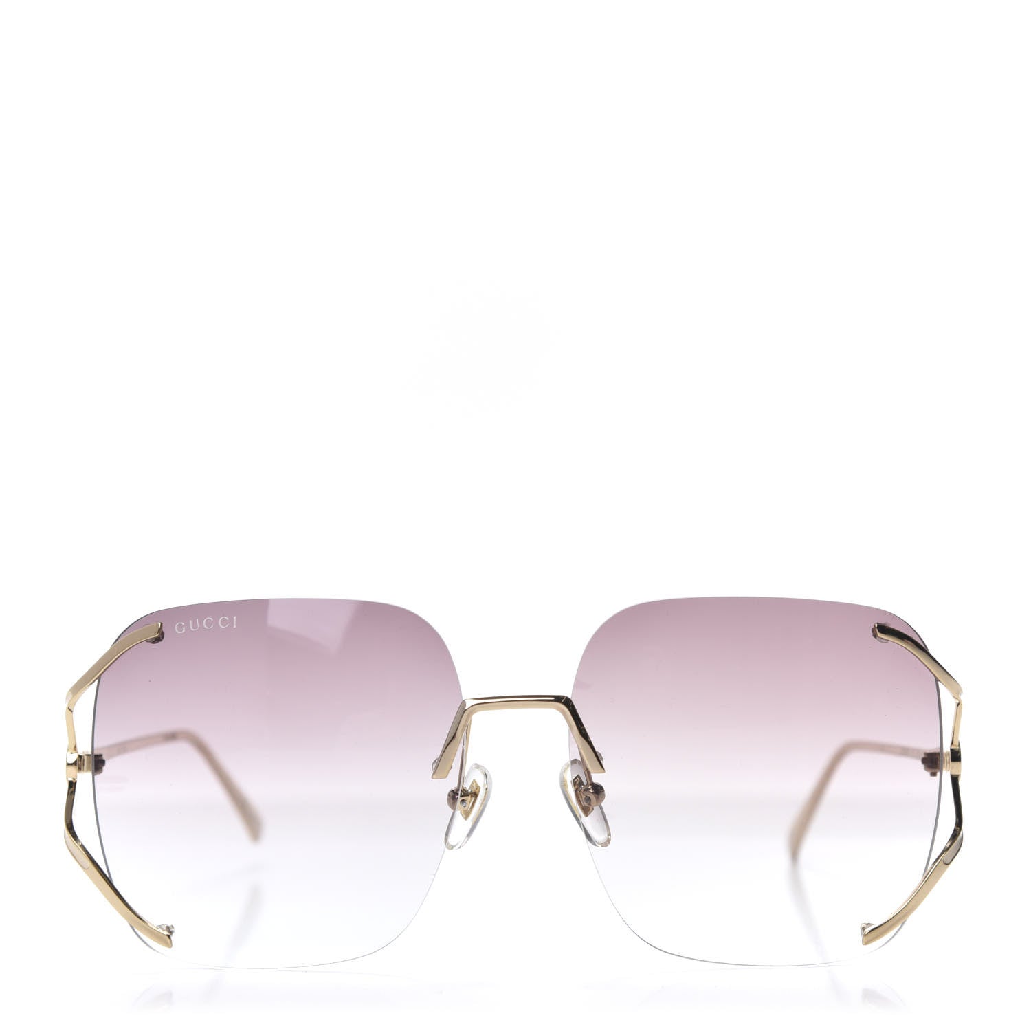 Gucci Oversized Sunglasses GG0646S Gold Brown 3 of 8