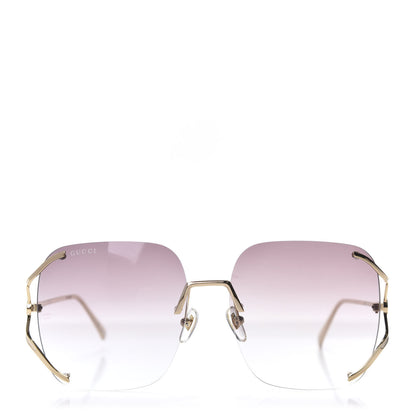 Gucci Oversized Sunglasses GG0646S Gold Brown 3 of 8