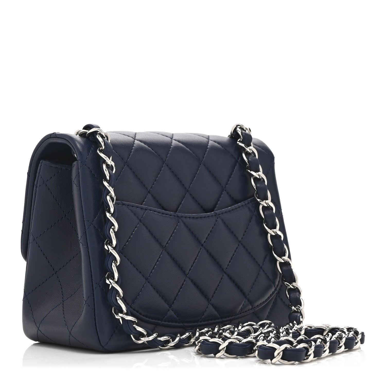 Chanel Lambskin Quilted Mini Square Flap Navy 1861591 – FASHIONPHILE