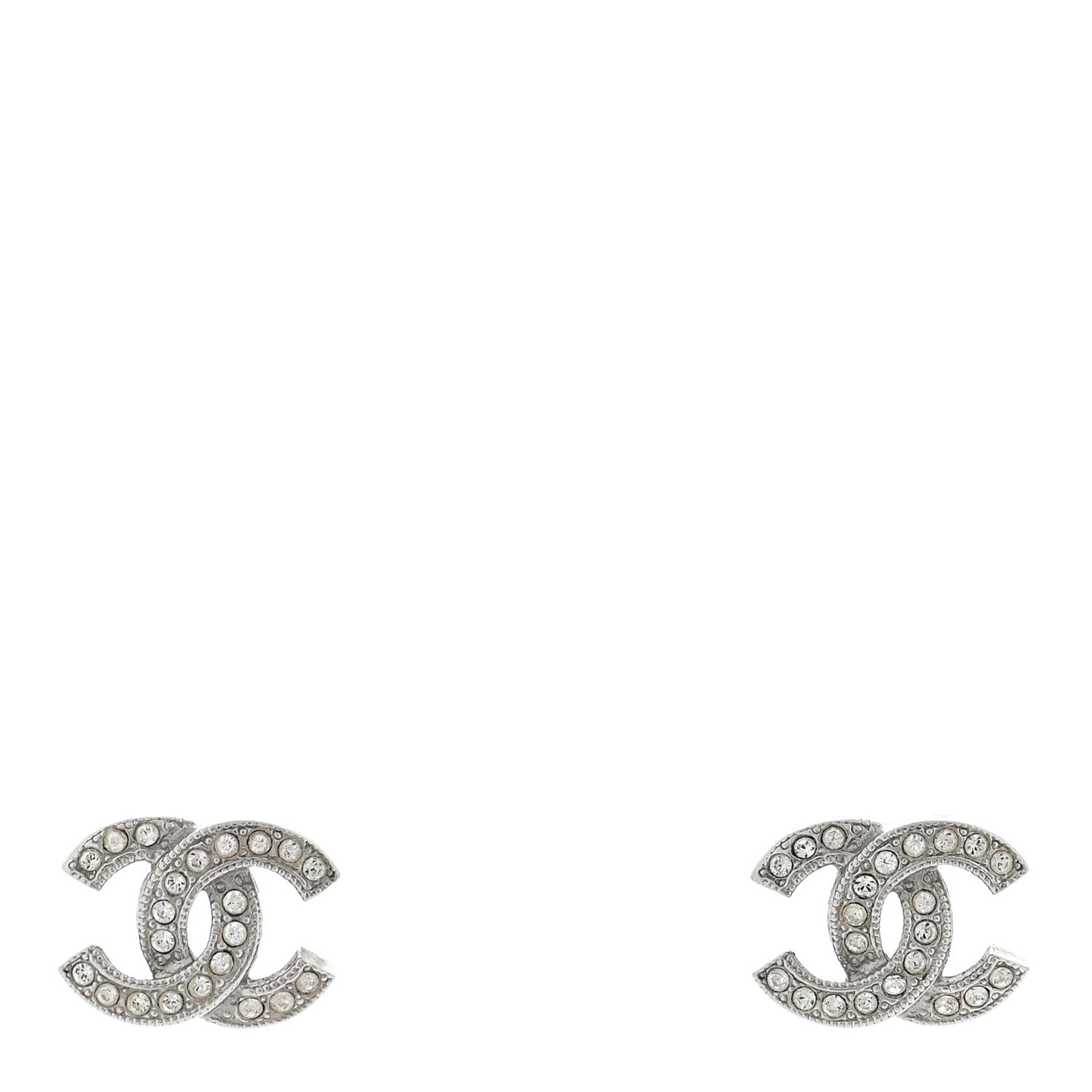Crystal Timeless CC Earrings Silver