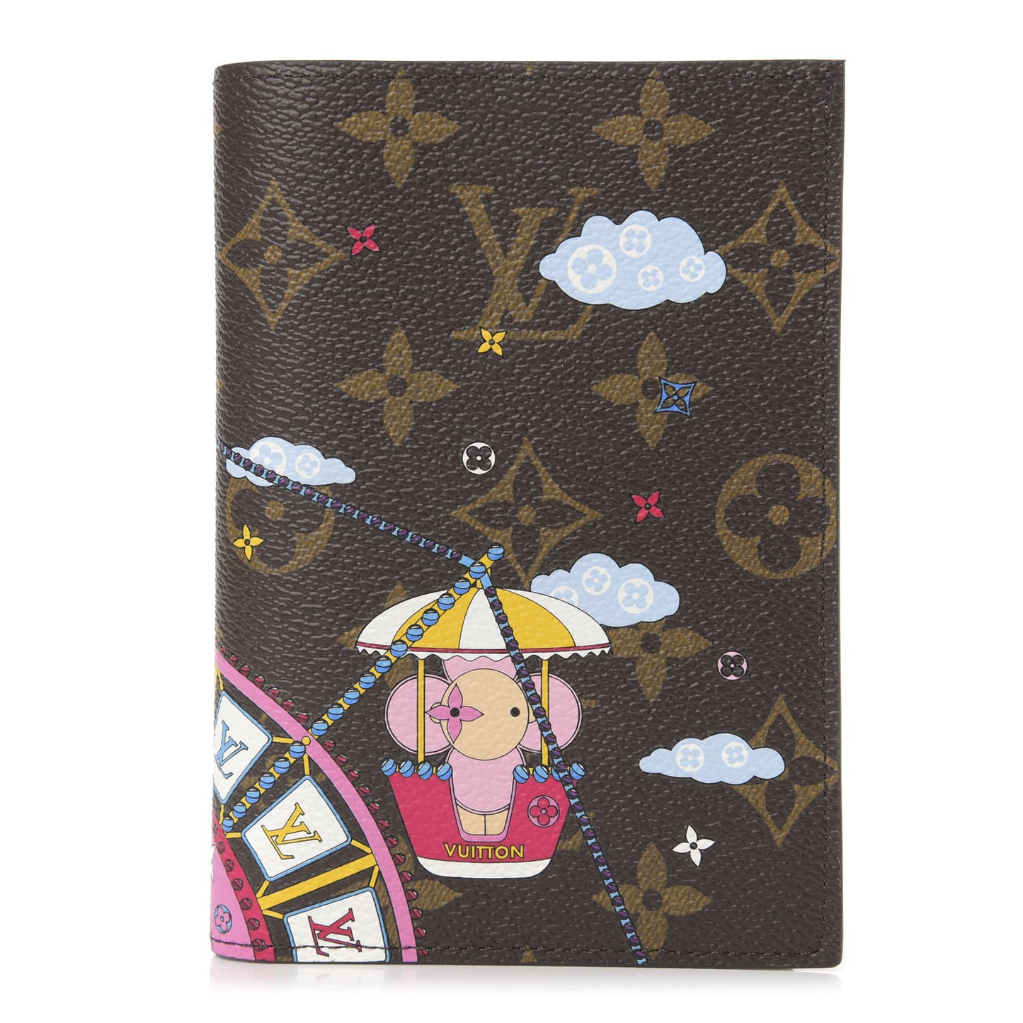 Monogram 2020 Christmas Animation Big Wheel Passport Cover Rose Ballerine
