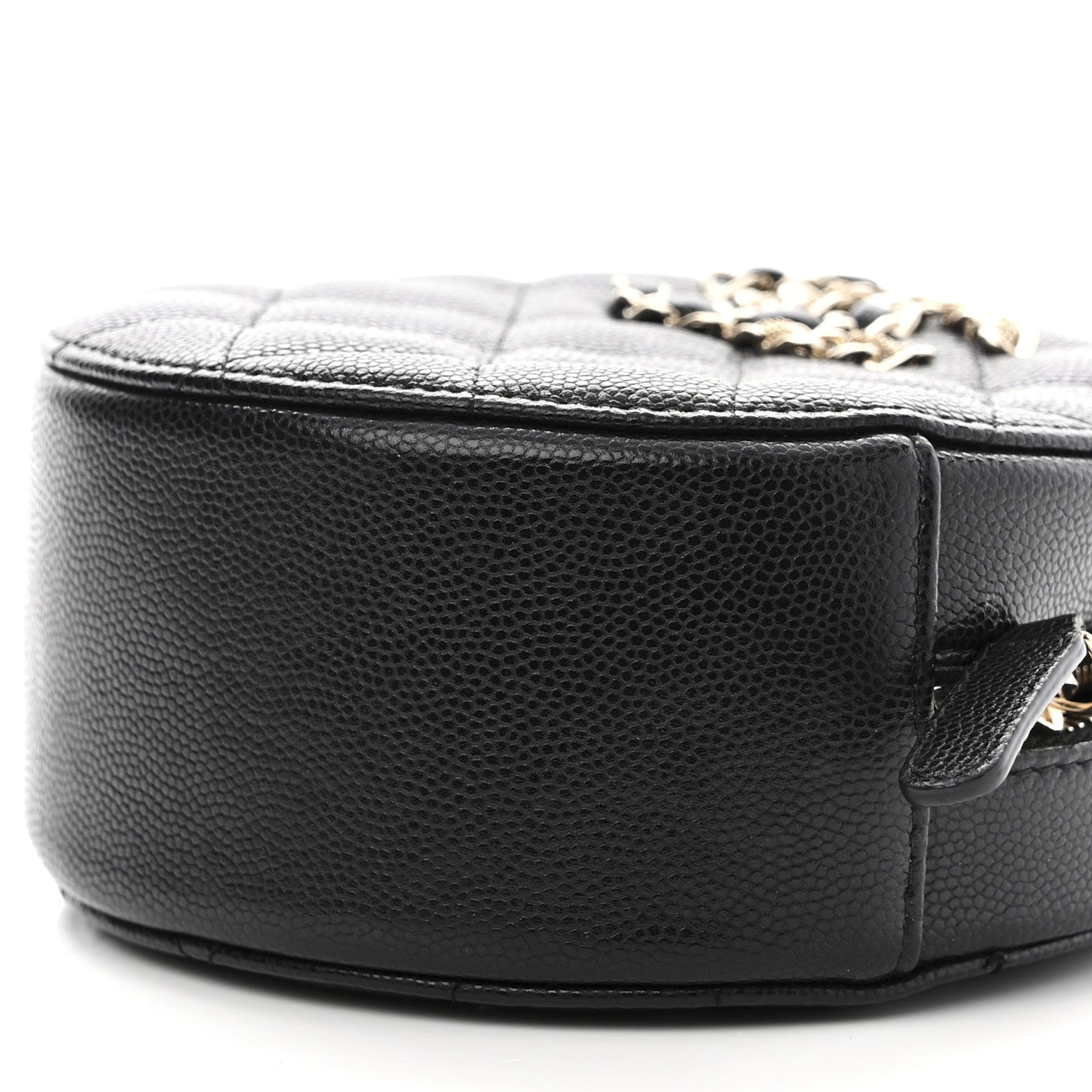 Chanel Caviar Quilted French New Wave Round Clutch With Chain Black 10 of 10