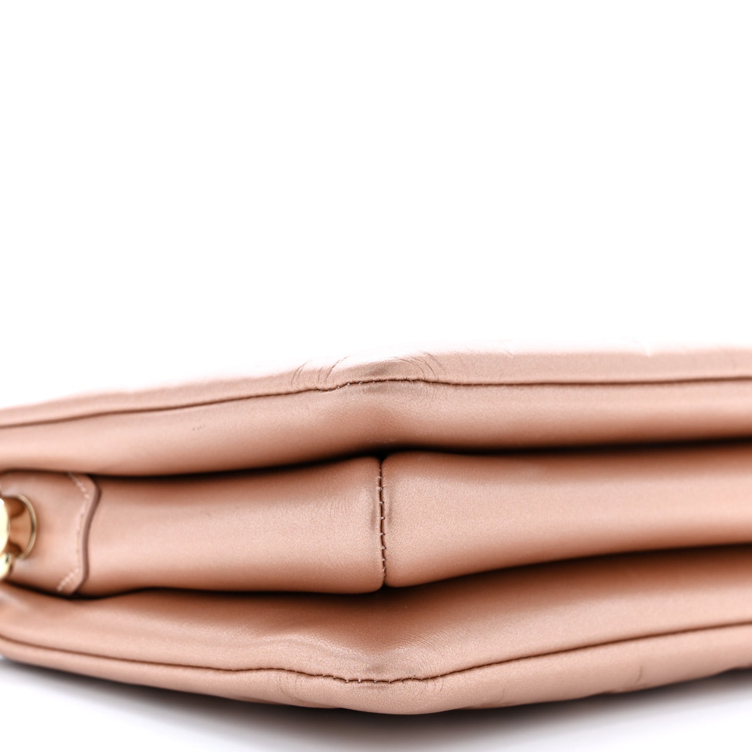 Louis Vuitton Metallic Lambskin Embossed Monogram Coussin BB Pink Gold 9 of 11