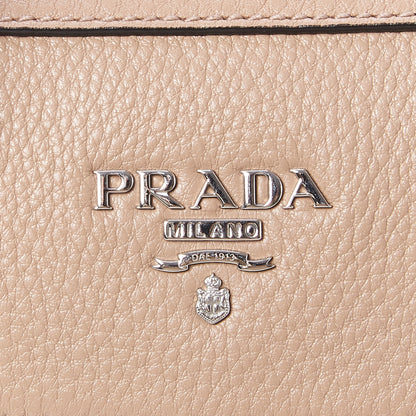 Prada Vitello Phenix Top Handle Shopping Satchel Cammeo 7 of 8