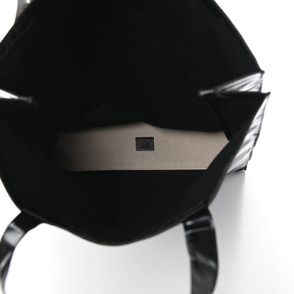 Gucci Patent Canvas Frame Logo Vertical Tote Black Crop 5 of 9