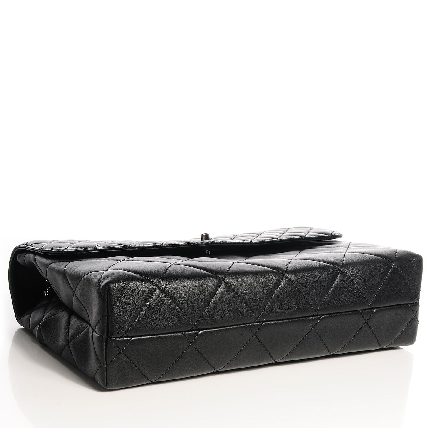 Calfskin Quilted In the Business Flap Bag Black