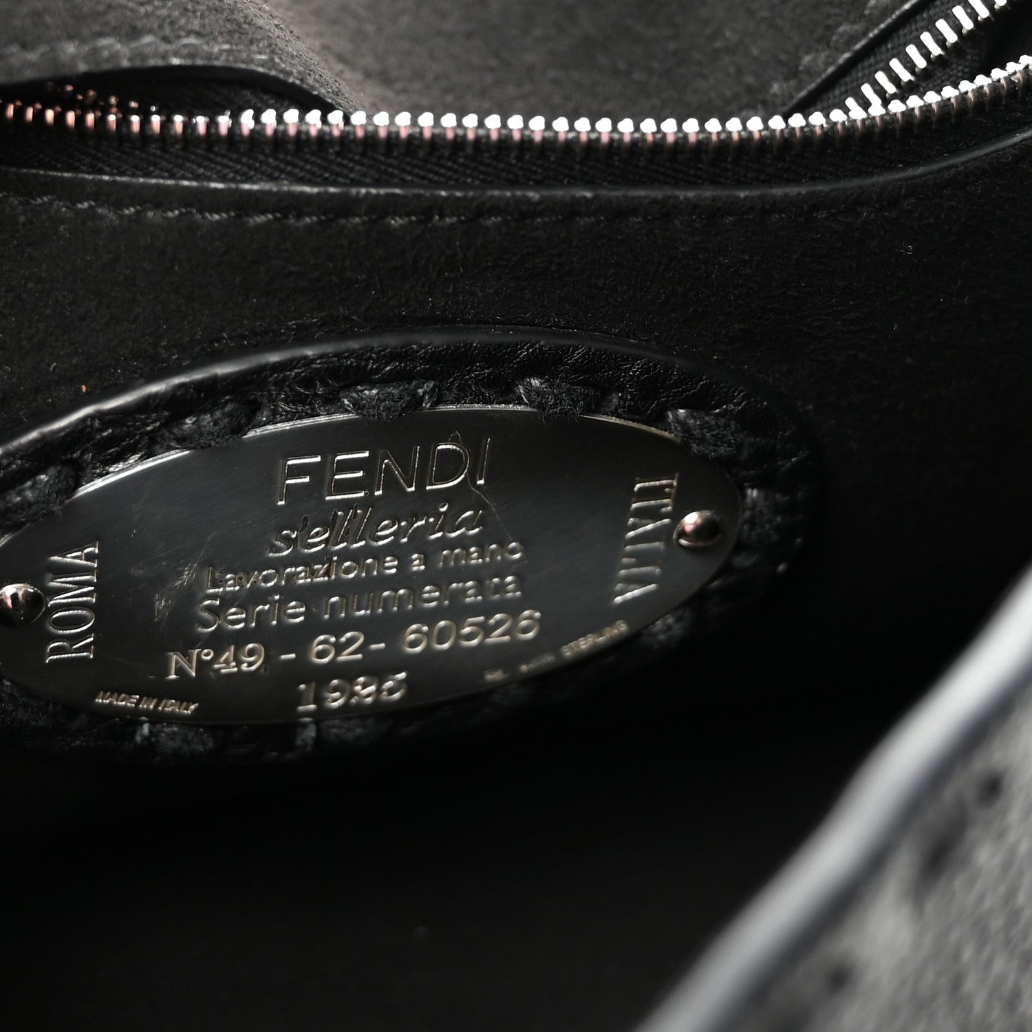 Fendi Cuoio Romano Selleria Baguette Black 5 of 9