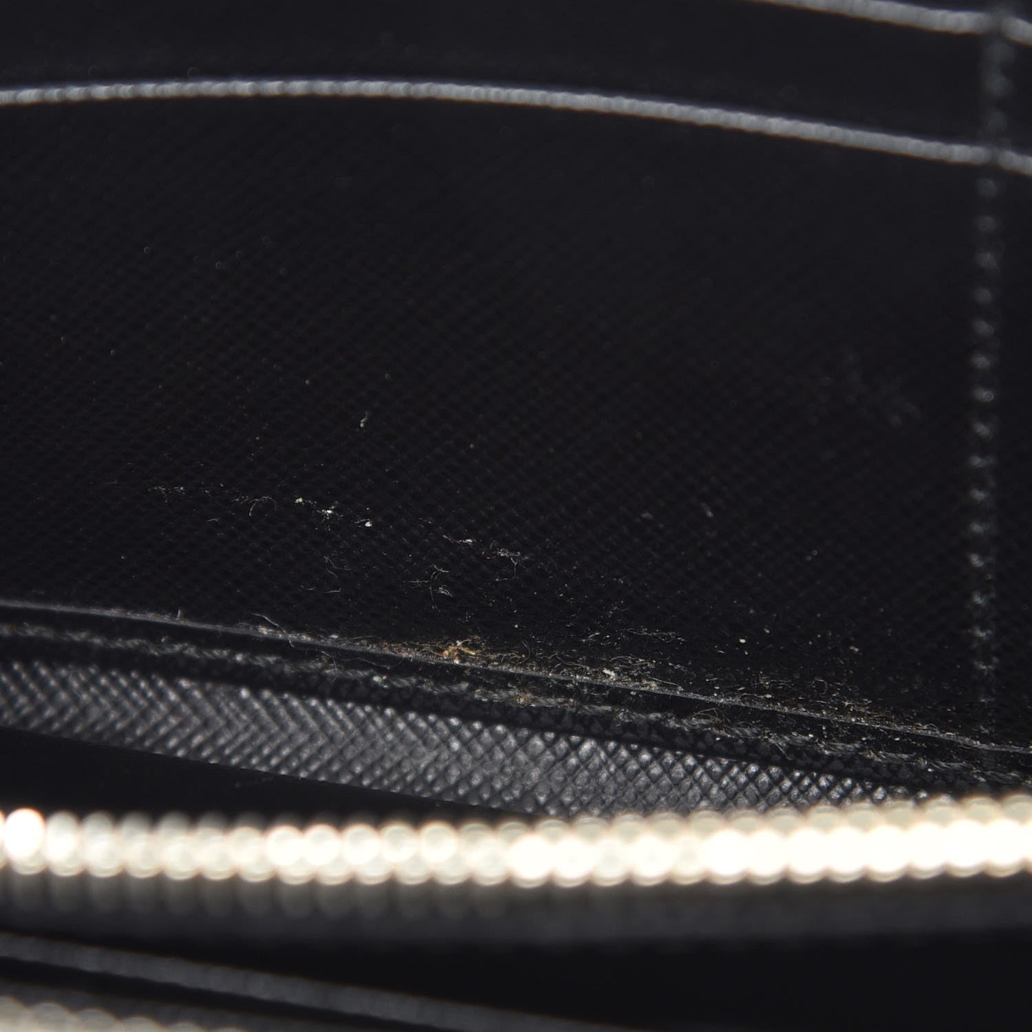 Prada Saffiano Zip Around Wallet Black 10 of 10