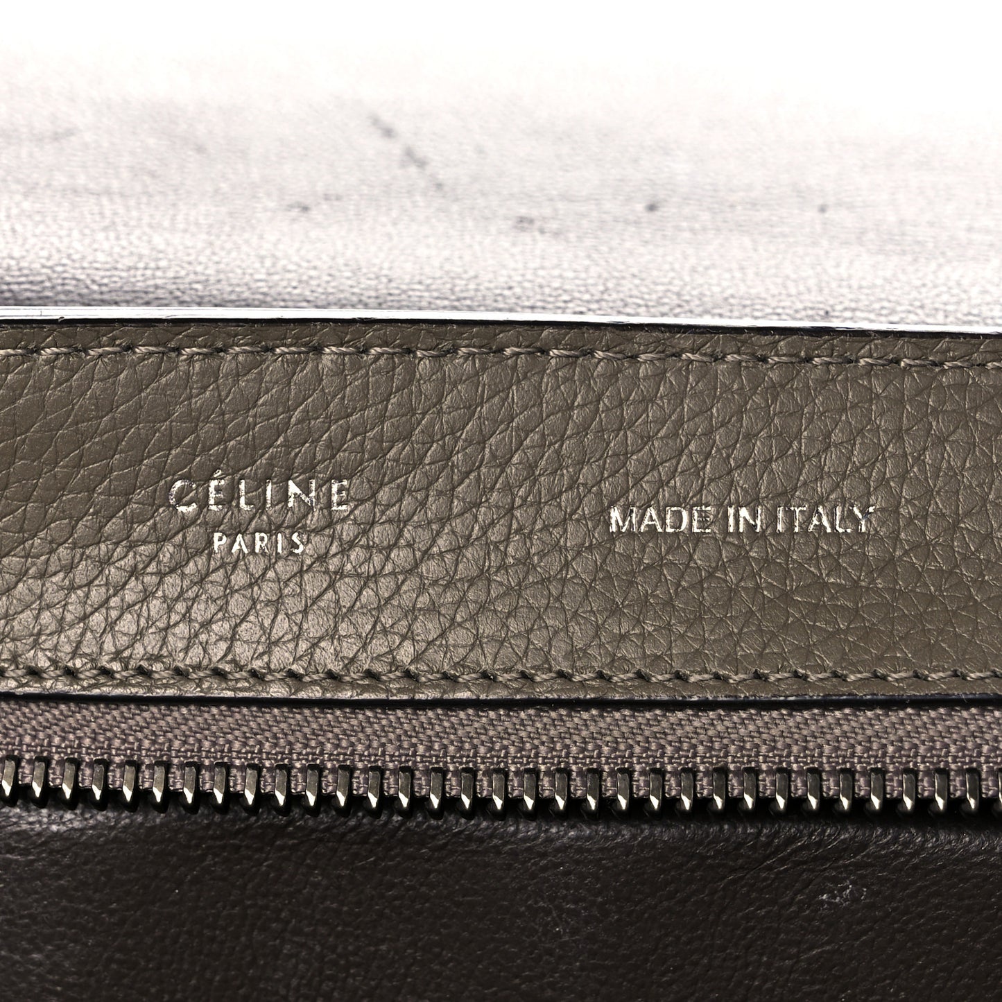 Drummed Calfskin Suede Medium Trapeze Souris