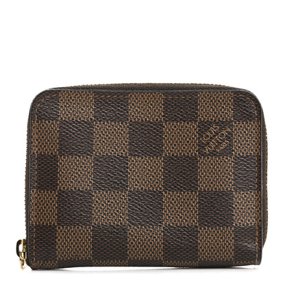 Louis Vuitton Damier Ebene Zippy Coin Purse Rose Ballerine 1 of 14
