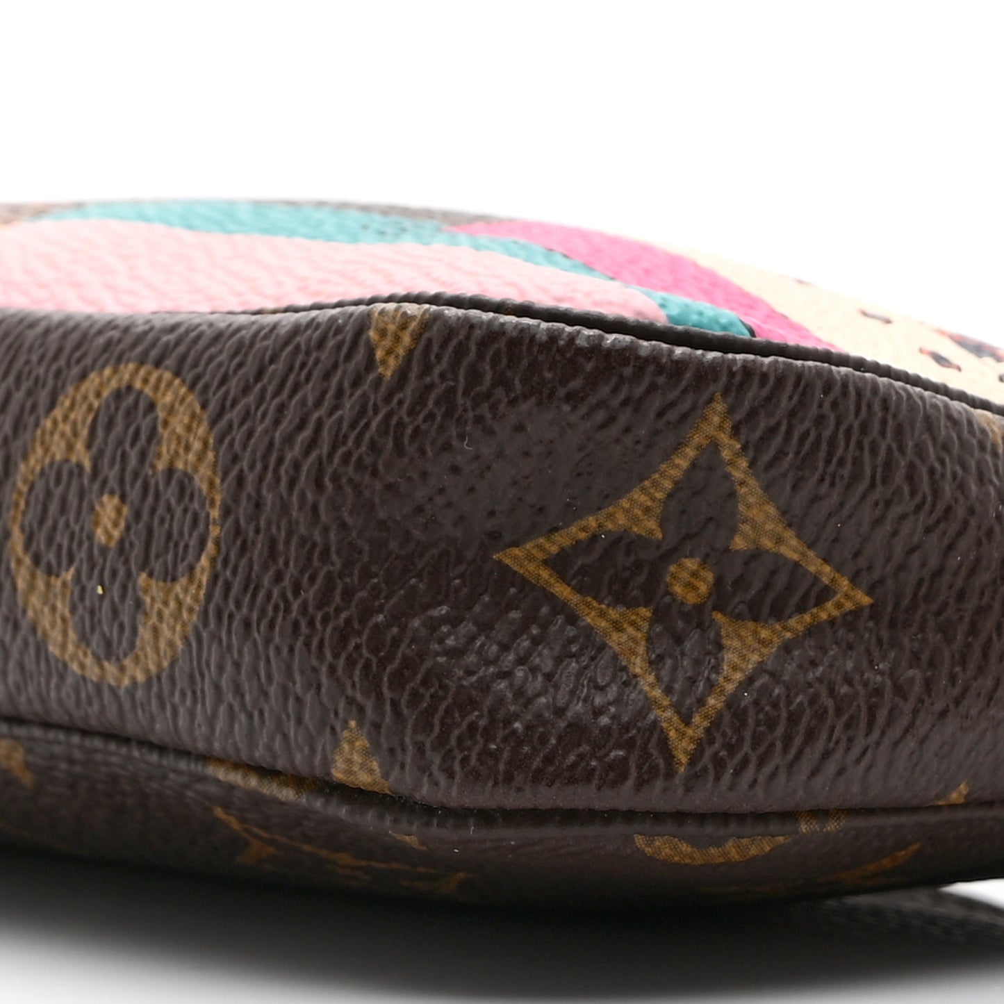 Monogram 2016 Christmas Animation Mini Pochette Accessories Rose Ballerine