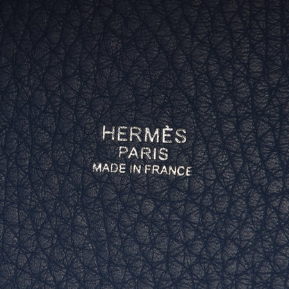 Hermes Taurillon Clemence Picotin Lock 22 MM Bleu Agate 6 of 12