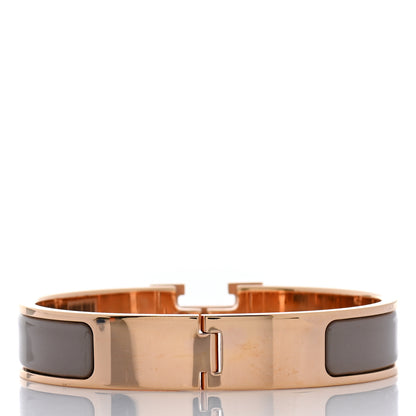 Hermes Enamel Narrow Clic Clac H Bracelet PM Marron Glace 3 of 4