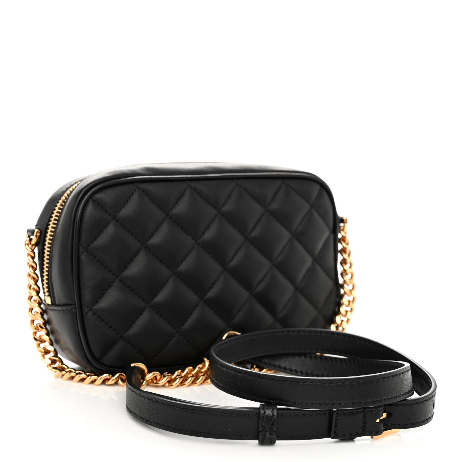 Versace Nappa Quilted La Medusa Camera Bag Black 3 of 9