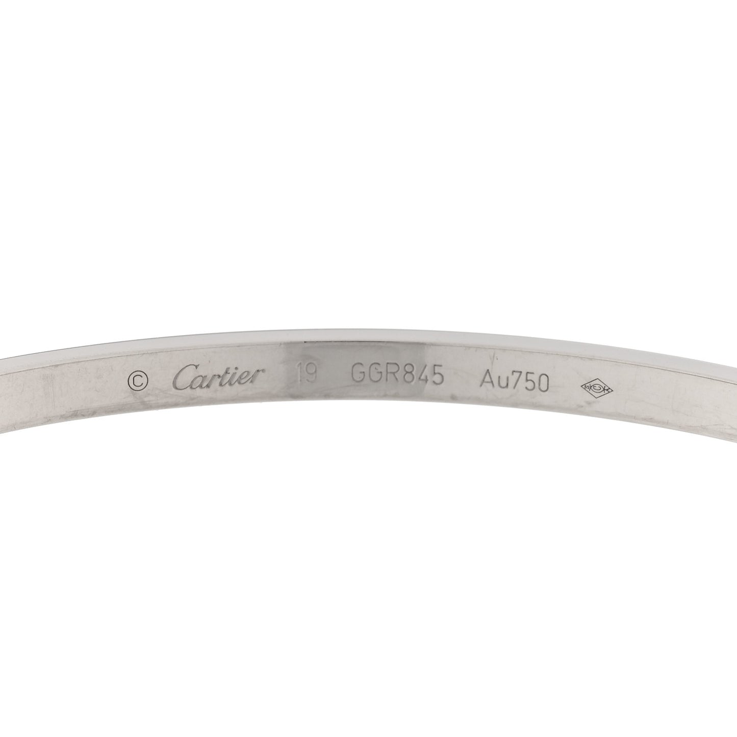18K White Gold Small LOVE Bracelet 19