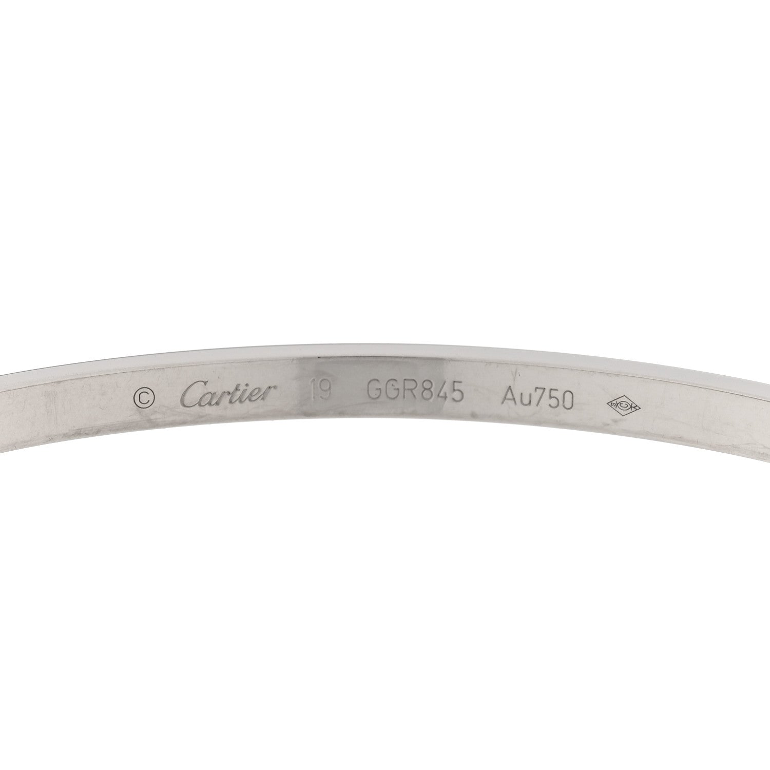 Cartier 18K White Gold Small LOVE Bracelet 19 3 of 5
