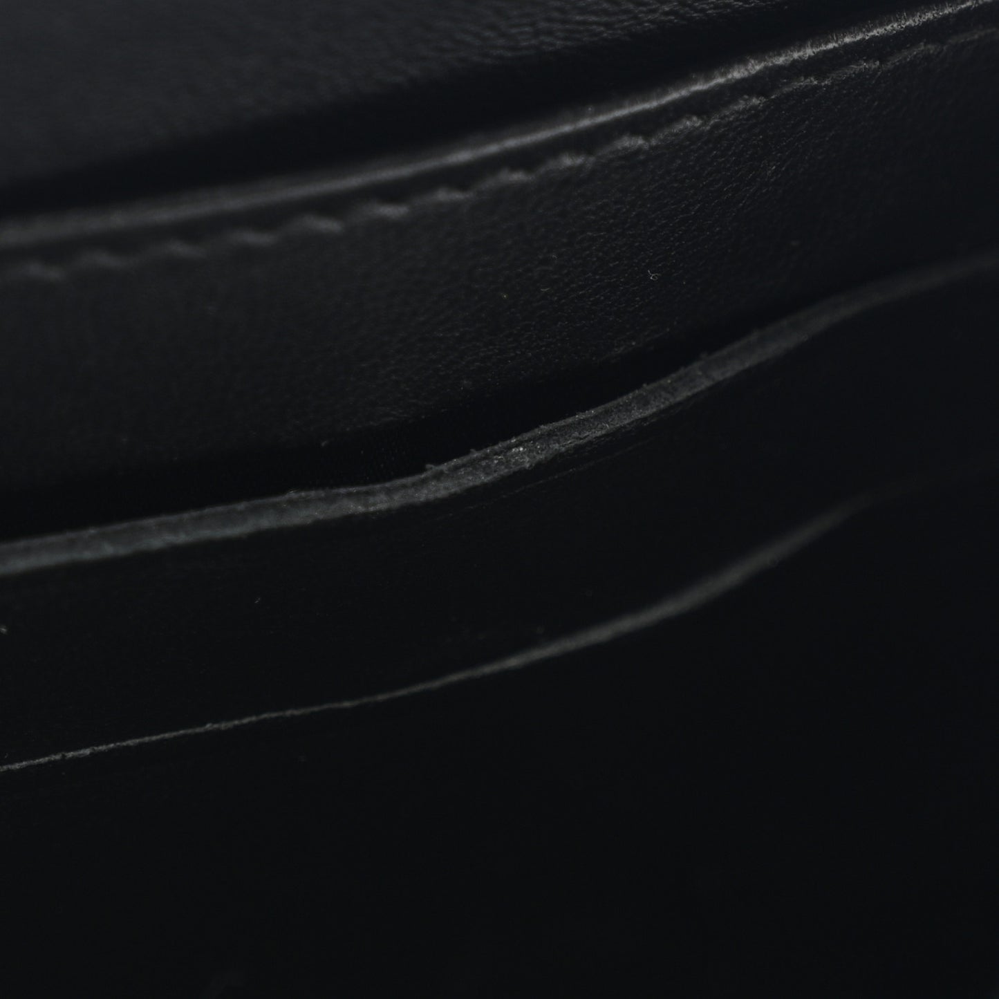 Lambskin Quilted Large Gusset Zip Around Wallet Black