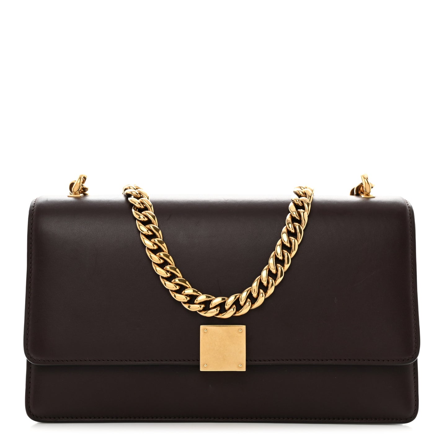 Smooth Calfskin Medium Case Chain Flap Burgundy