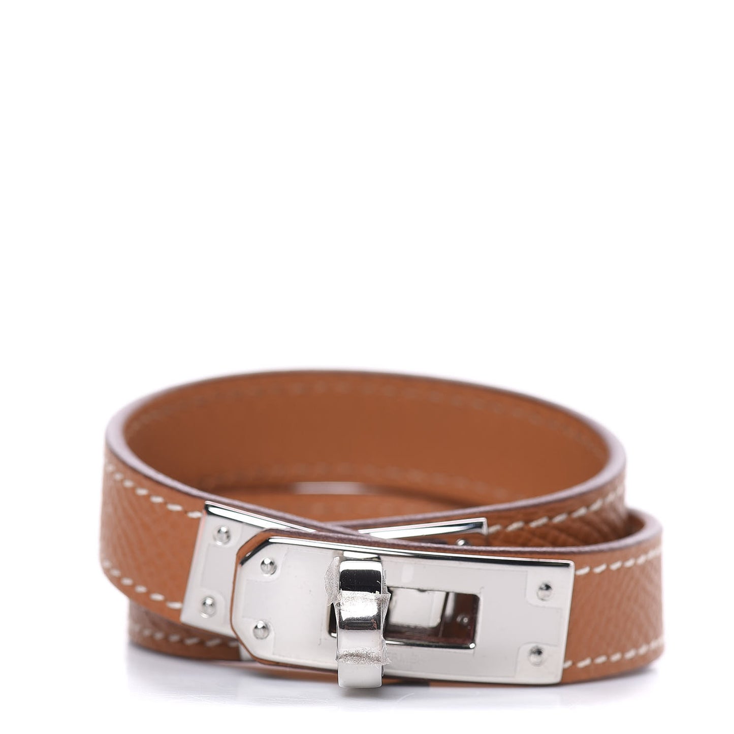 Epsom Kelly Double Tour Bracelet T1 Gold