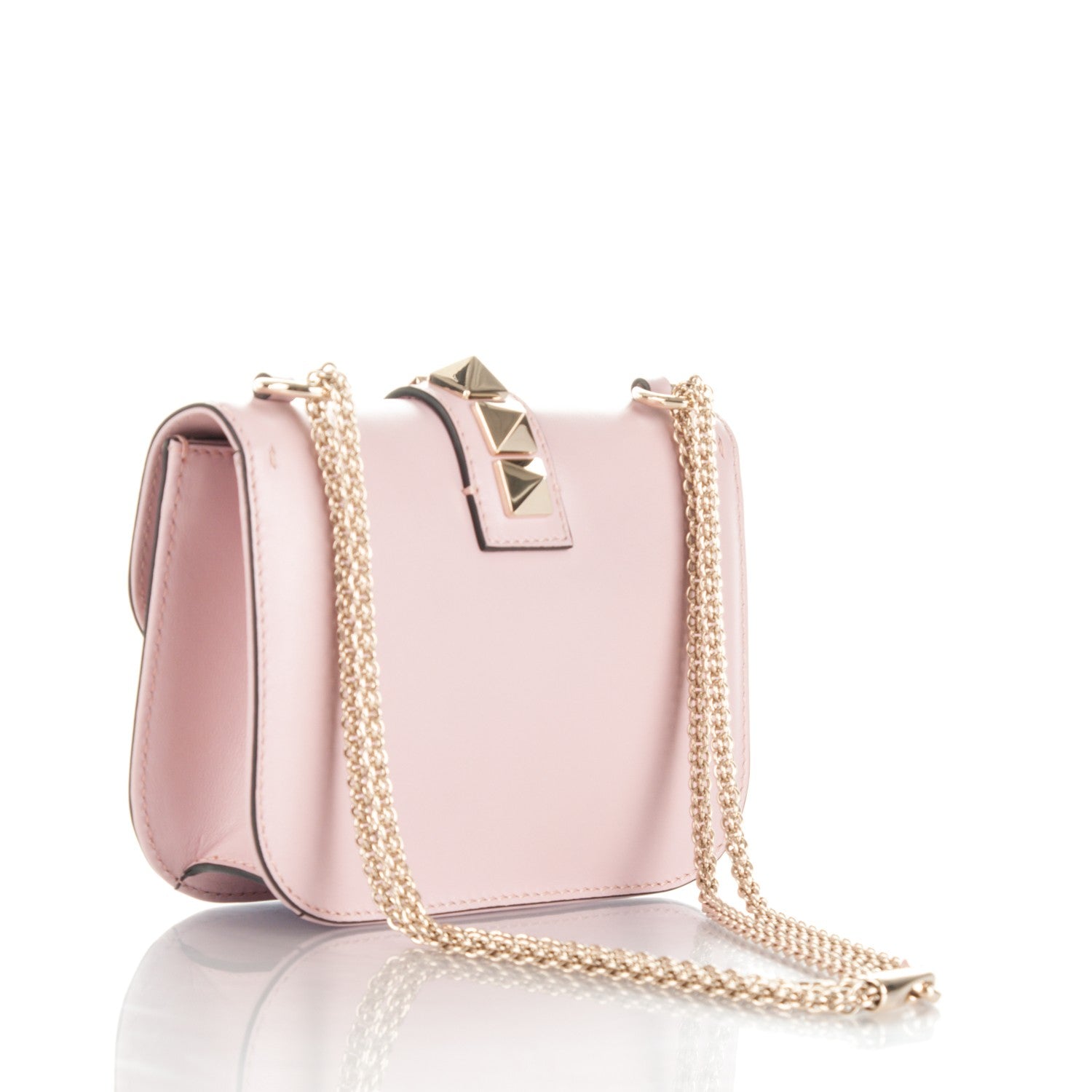 Valentino Garavani Vitello Small Glam Lock Rockstud Flap Water Rose 3 of 7