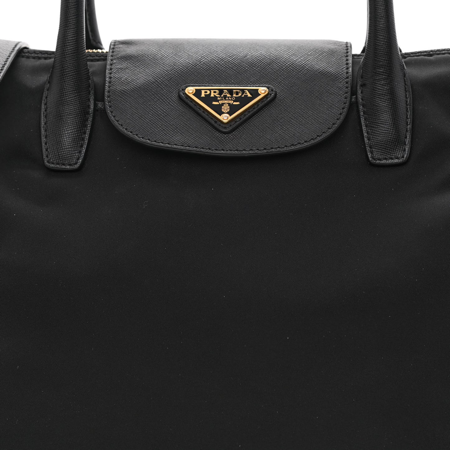 Tessuto Nylon Saffiano Tote Black