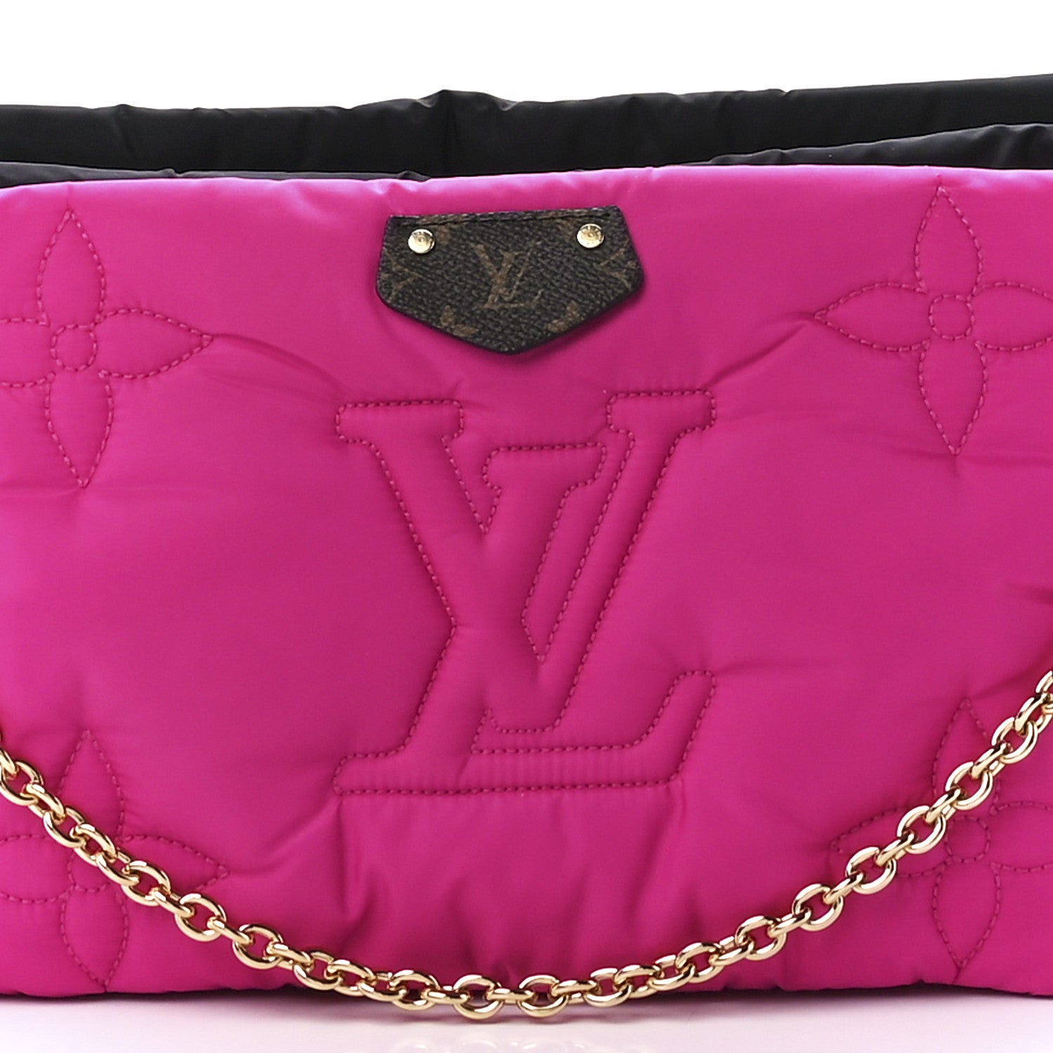 Louis Vuitton Econyl Monogram Pillow Maxi Multi Pochette Accessories Black Fuchsia 9 of 12