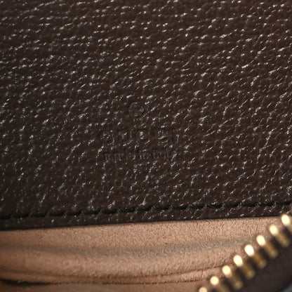 Gucci Monogram Jumbo GG Textured Dollar Calfskin Web Mini Ophidia Half Moon Hobo Camel Ebony New Acero 5 of 9