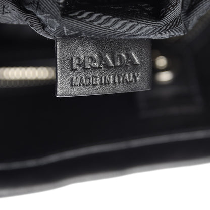 Prada Soft Calf Pleated Shoulder Bag Nero Black 9 of 9