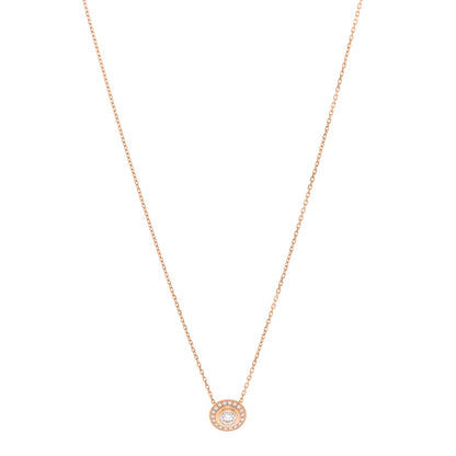 Cartier 18K Pink Gold Diamond .19ct D'Amour Pave Necklace 1 of 5