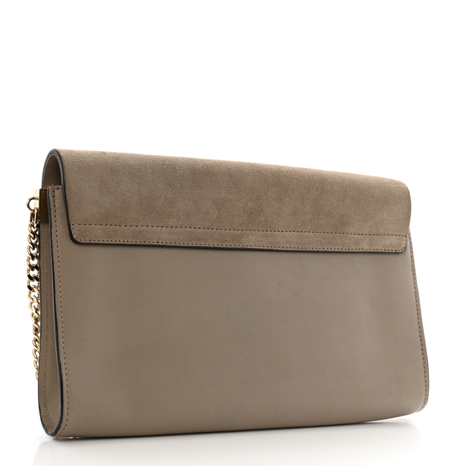 Chloe Suede Calfskin Faye Clutch Motty Grey 3 of 10
