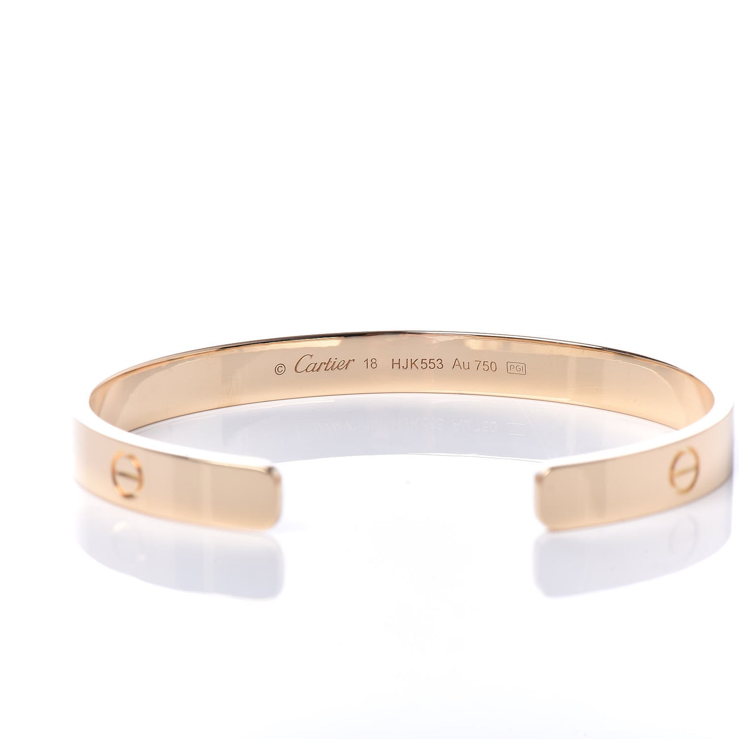 18K Yellow Gold LOVE Cuff Bracelet 18
