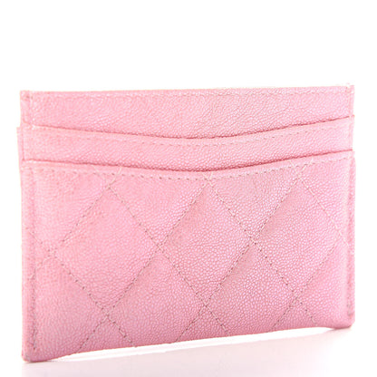 Chanel Iridescent Caviar Quilted Card Holder Rose Pink 3 of 8