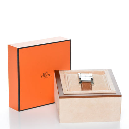 Hermes Stainless Steel Epsom 26mm Heure H Hour Quartz Watch Gold 11 of 11