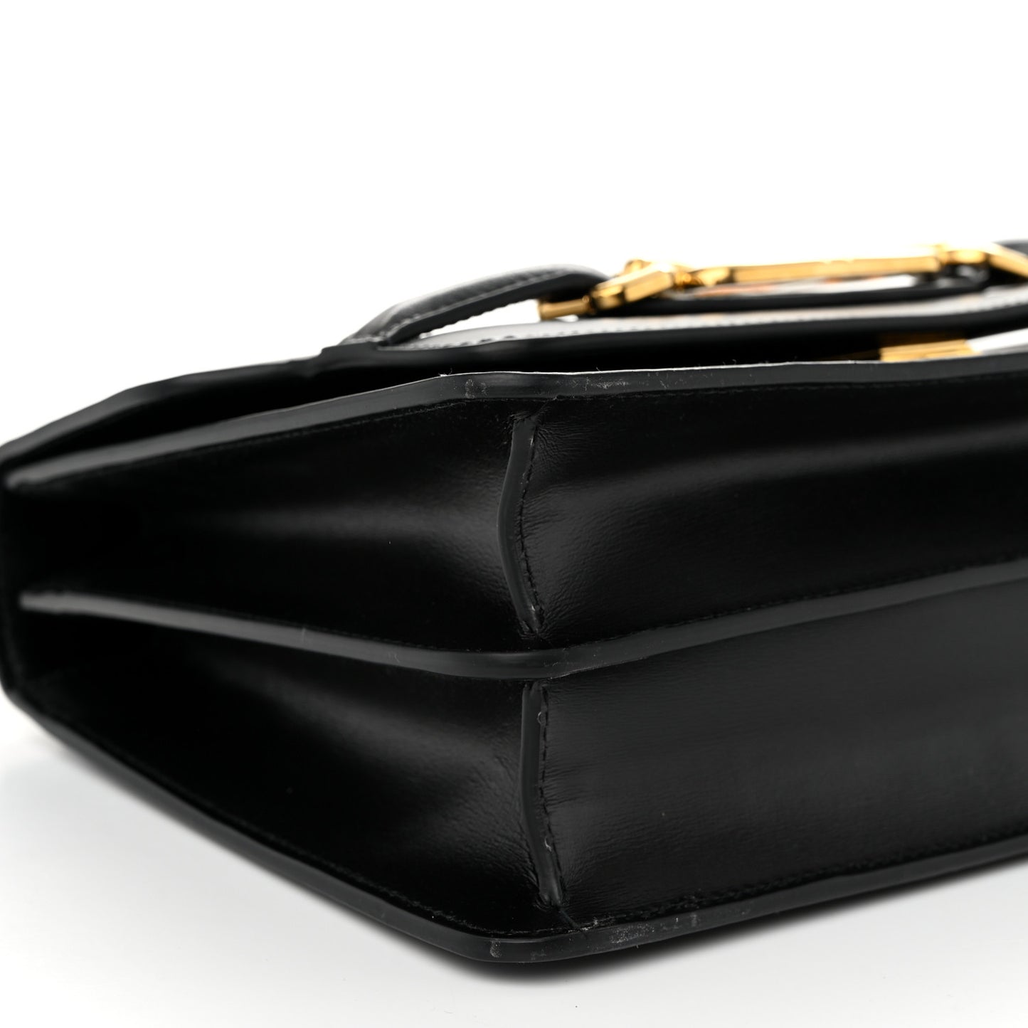Palmellato Calfskin Medium Whitney Top Handle Bag Black