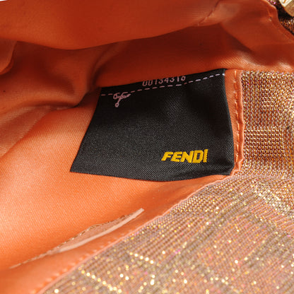 Fendi Metallic Lurex Zucca Wristlet Arancio 9 of 9