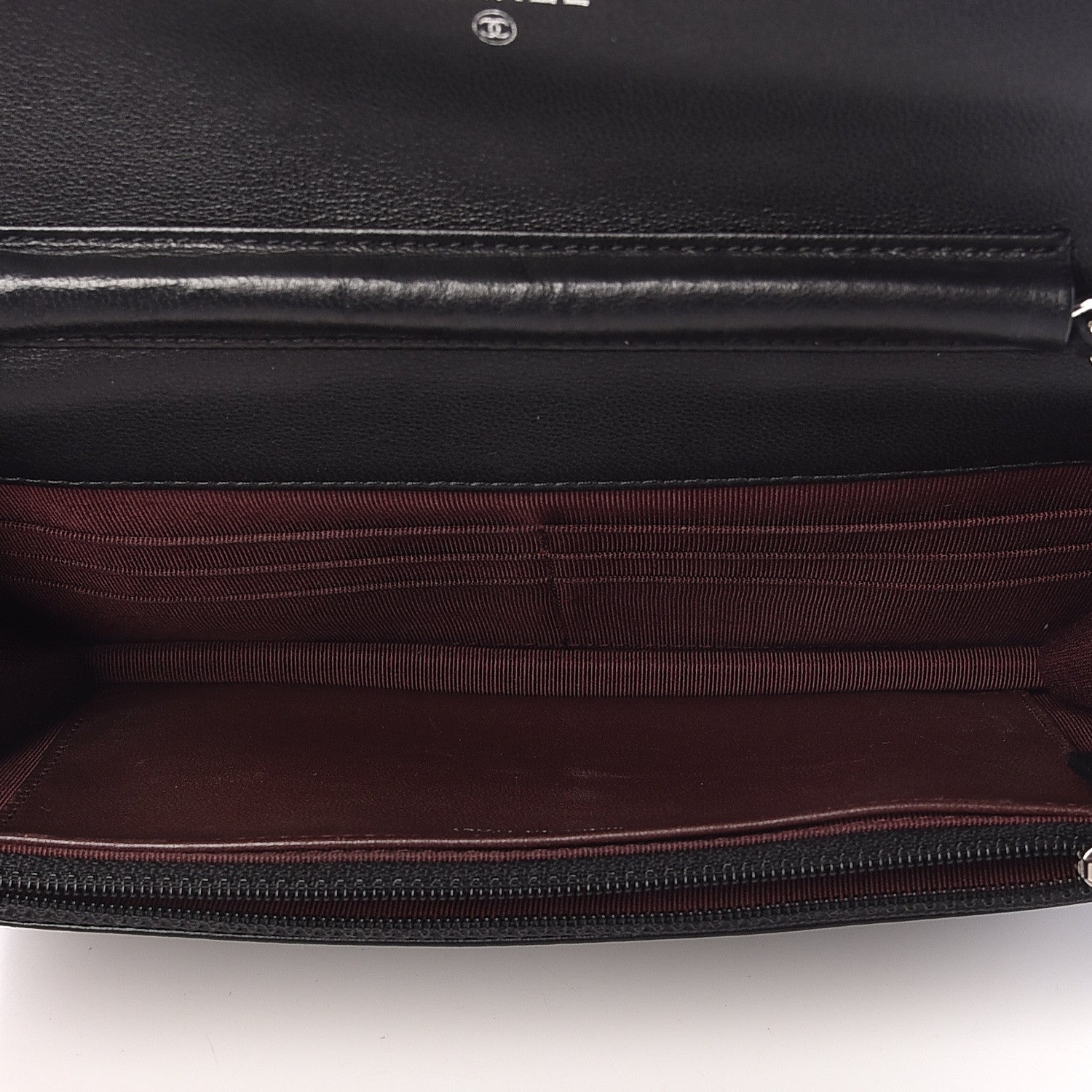 Chanel Lambskin Quilted Wallet On Chain WOC Black 5 of 12