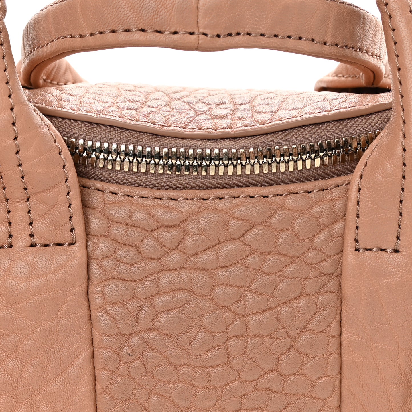 Pebbled Lambskin Mini Rockie Latte Gold Hardware