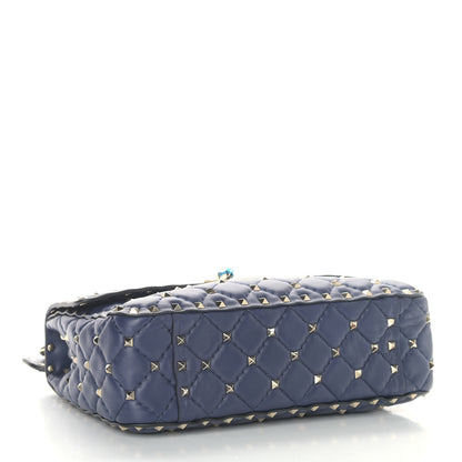 Valentino Garavani Nappa Medium Rockstud Spike Shoulder Bag Marine 4 of 8