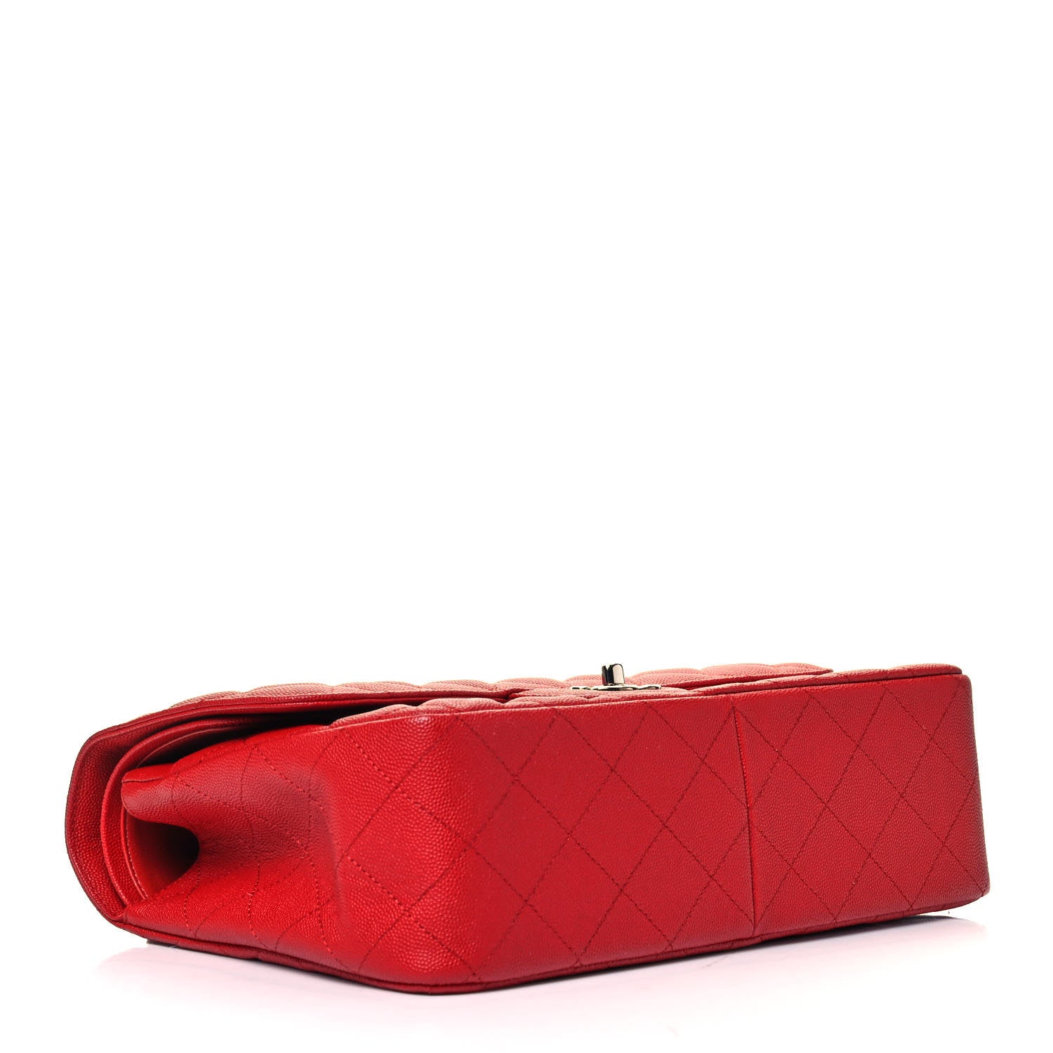 Chanel Caviar Quilted Jumbo Double Flap Red 4 of 9