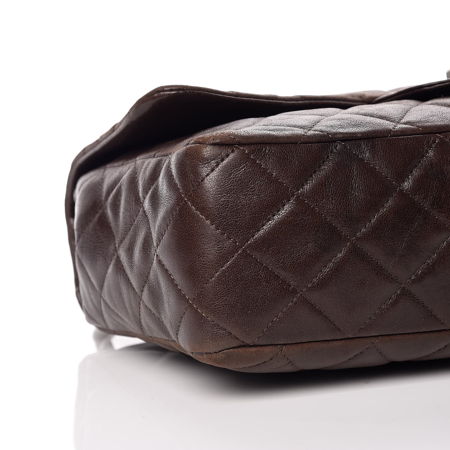 Lambskin Quilted Jumbo Hybrid Reissue Flap Brown