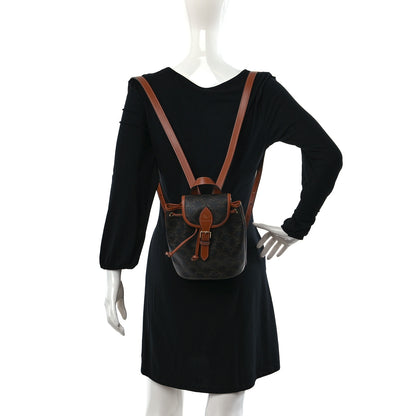 Celine Triomphe Canvas Calfskin Mini Folco Backpack Tan 2 of 10