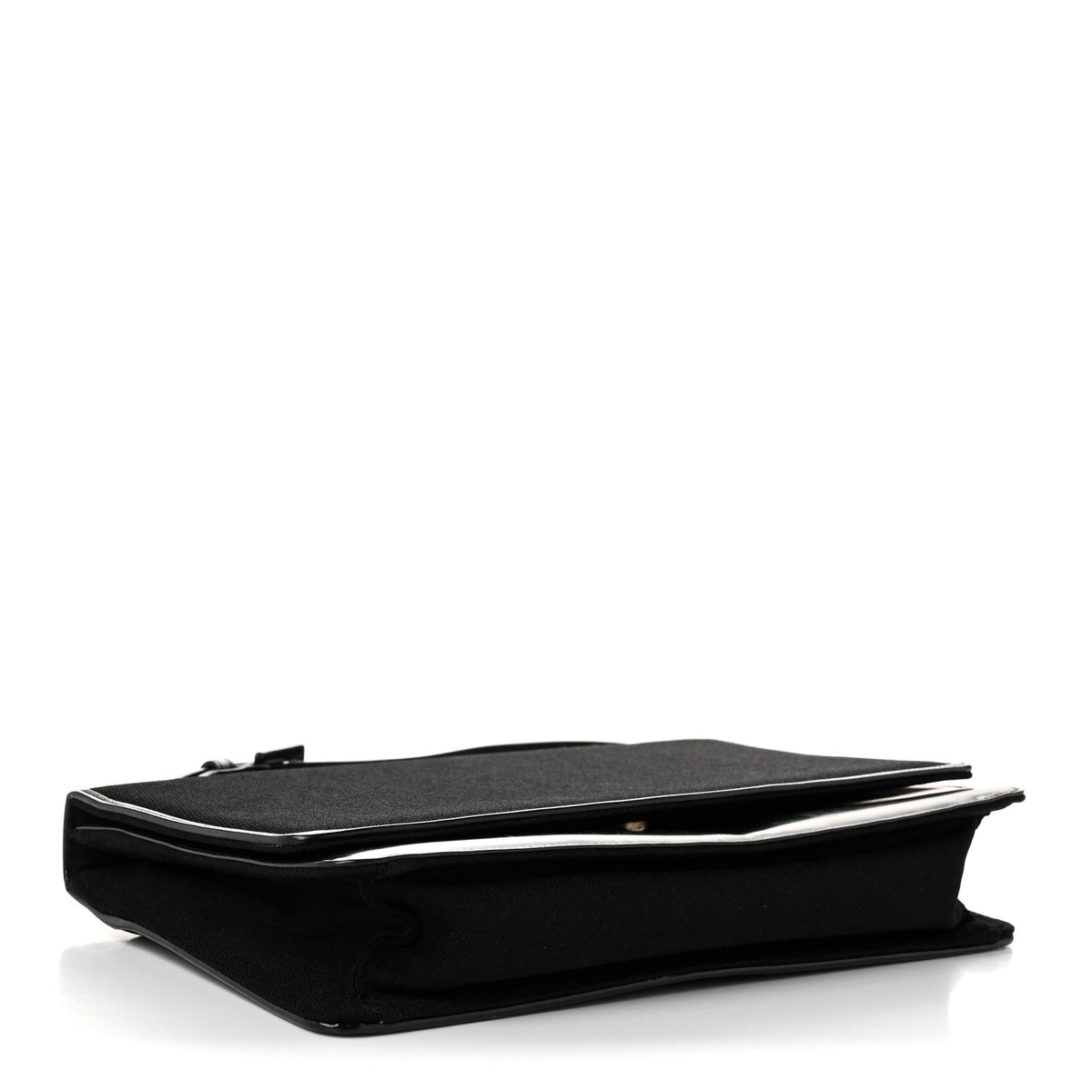 Prada Nylon Spazzolato Triangle Flat Bag Black 4 of 9
