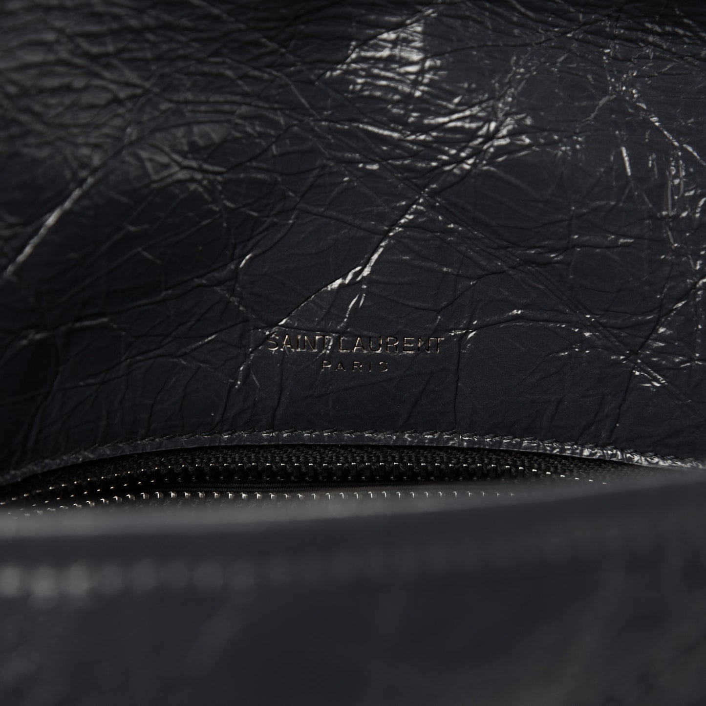 Crinkled Calfskin Matelasse Monogram Medium Niki Chain Satchel Deep Marine