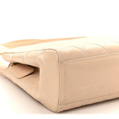 Chanel Calfskin Quilted Small Shopper Pink 9 of 11